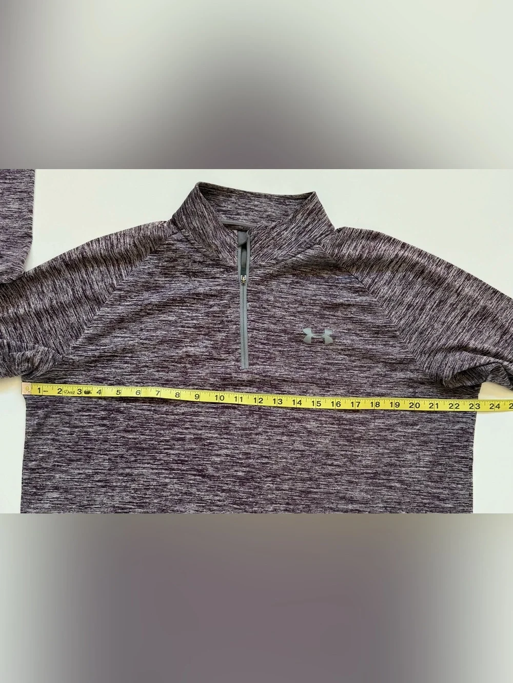 Under Armour Men’s L Purple 1/4 Zip Loose Heatgear Pullover Lightweight Golf